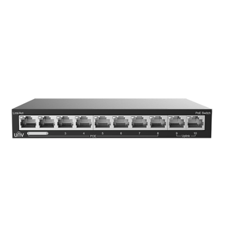 Switch 8 porturi PoE, 2 porturi uplink RJ45 - UNV NSW2020-10T-POE-IN UNIVIEW - 1